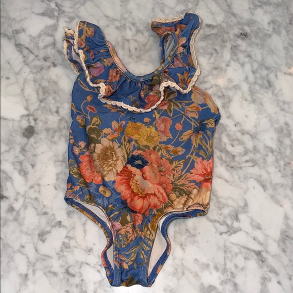 Zimmermann Other - Zimmermann Blue Floral Kids Swim 2Y
